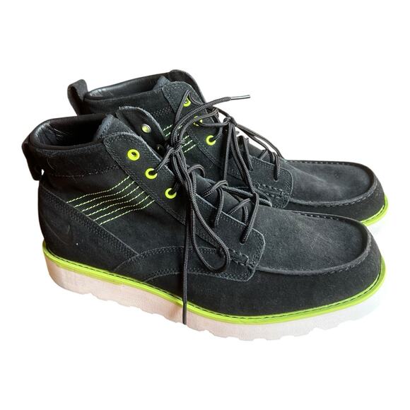 Nike ACG Kingman Boots Mens 2012 Black Volt Leather Suede 525387-030 Y2K NEW main image 7